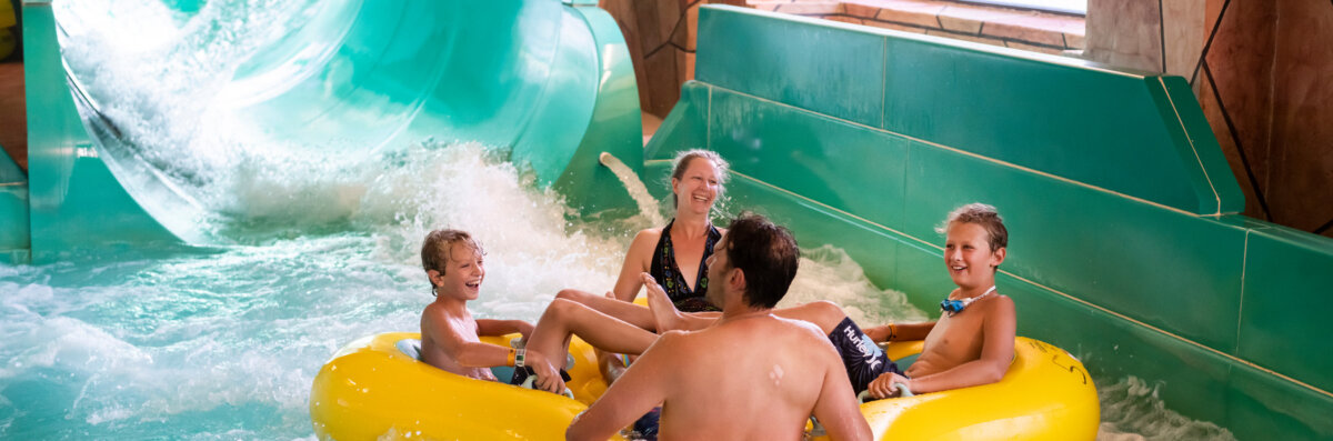The Hurricane thrill ride located inside the Klondike Kavern Indoor Waterpark