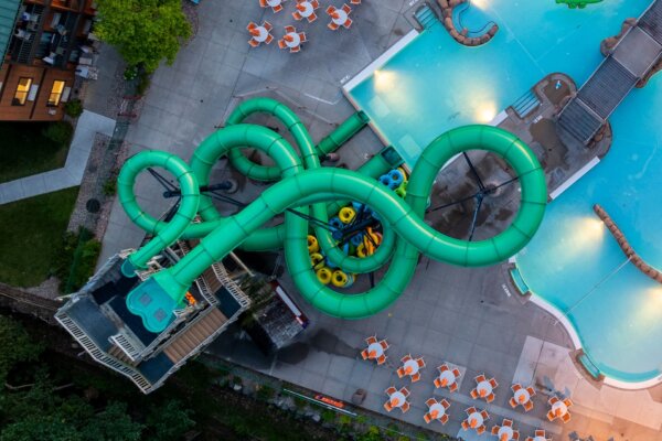 Rafter's Rage Body Slide & Tube Slide on the Lake Wilderness Outdoor Waterpark