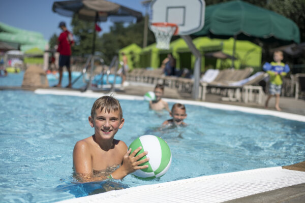 Lap Pool & Water Basketball at Lake Wilderness Outdoor Waterpark