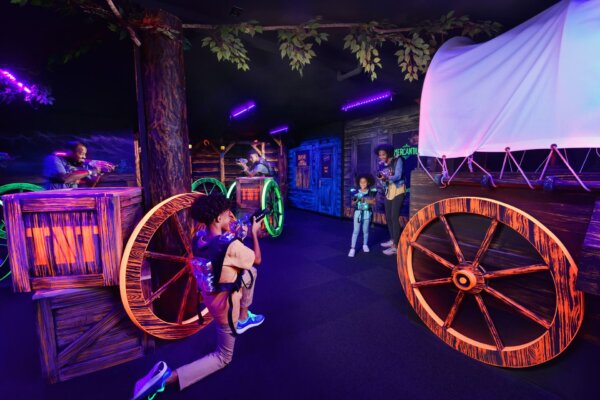 Lost Cabin Laser Tag inside Dodge 'Em City in the Wild West Region of the Wilderness Hotel