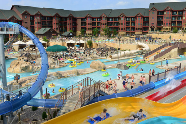 Lost World Outdoor Waterpark at Glacier Canyon Lodge at the Wilderness Resort