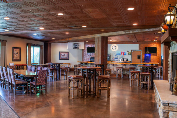 Canyon Ridge Taproom gallery image showing bar empty at Glacier Canyon Wilderness Resort.