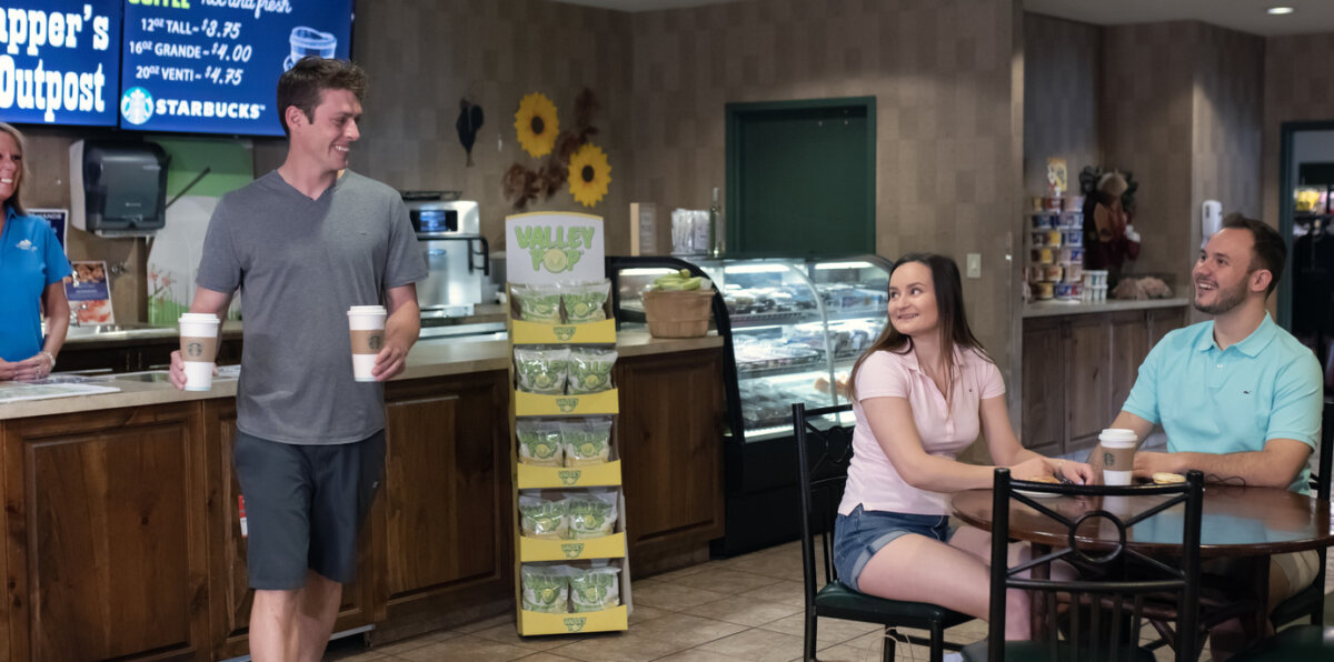 Get Frest Starbucks Coffee and more at Trappers Outpost