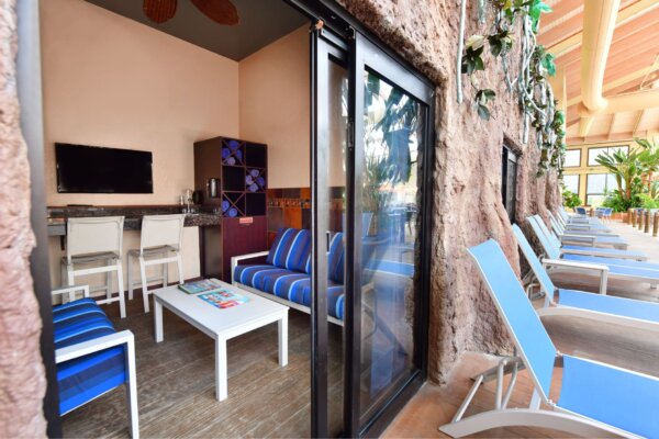Cabanas inside the Wild WaterDome - Rent yours today!