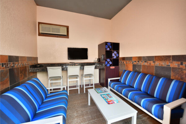 Gallery image interior of cabanas for Wild Waterdome cabana.