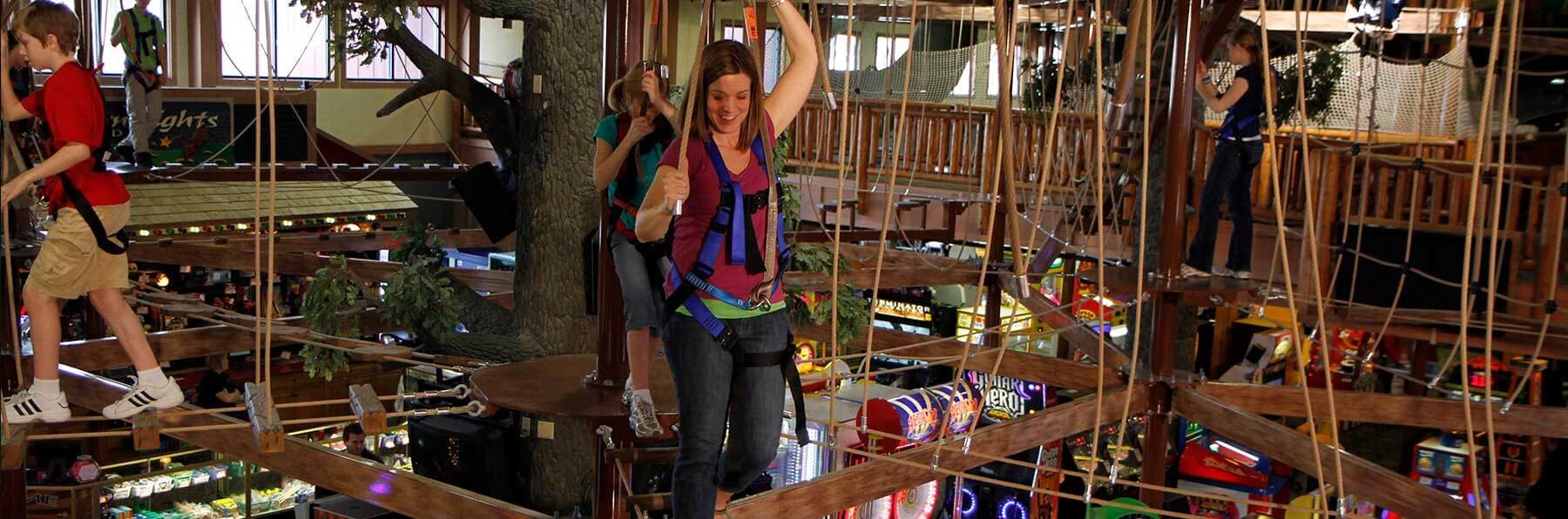Northern Lights Sky Ropes Course Wilderness Resort Attractions