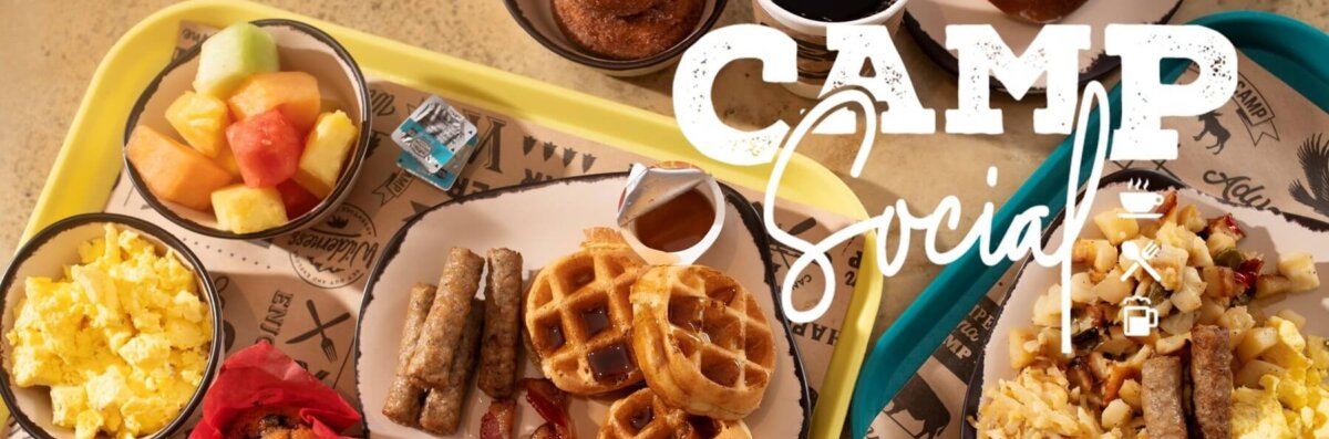 Camp Soical serves breakfast daily with all your starting favorites