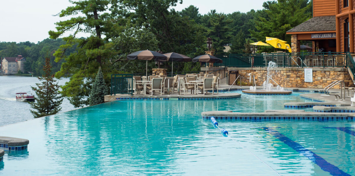Vanishing Edge Lagoon at Cubby's Outdoor Waterpark located at Wilderness on the Lake
