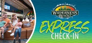 Express Check-In at the Wilderness Resort decorative blog header.