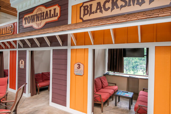 Exterior Image of the Wild West Indoor Cabana in the Wild West Waterpark