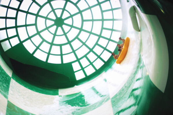 The Hurricane thrill ride located inside the Klondike Kavern Indoor Waterpark