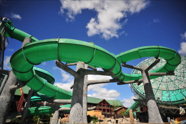 Gold Rush Tube Slide at New Frontier Outdoor Waterpark