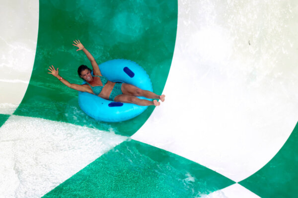 The Black Hole located inside the Wild West Waterpark