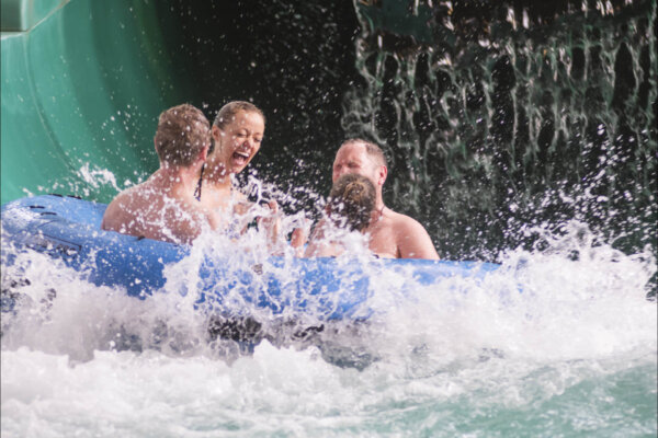 Fantastic Voyage family raft ride located inside the Wild West Waterpark
