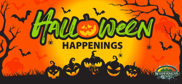Halloween Happenings banner for Wilderness Resort website