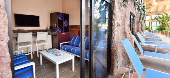 Upgrade your stay by booking an indoor poolside cabana.